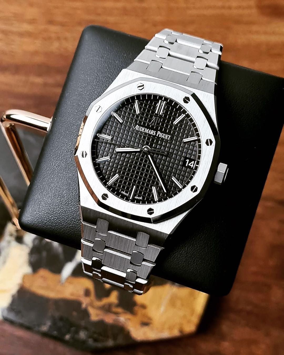 Royal Oak Quartz – Stainless Steel Black