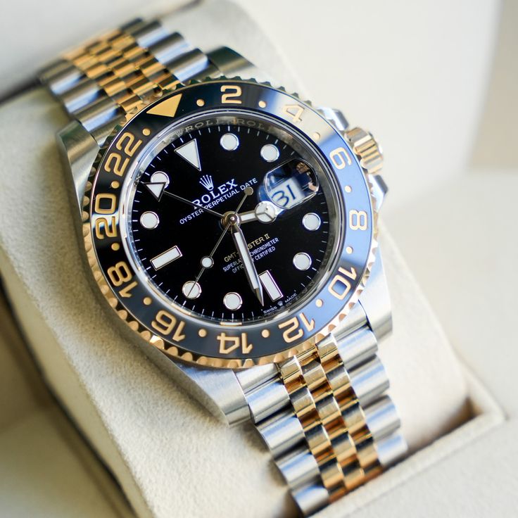 Premium GMT Style Men’s Wrist Watch – Stainless Steel Jubilee Strap – Dual Time Zone