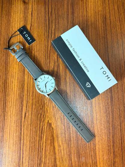 TOMI Minimalist Quartz Wrist Watch – Simple, Fashionable & Creative Design for Men