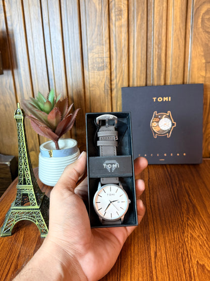 TOMI Minimalist Quartz Wrist Watch – Simple, Fashionable & Creative Design for Men