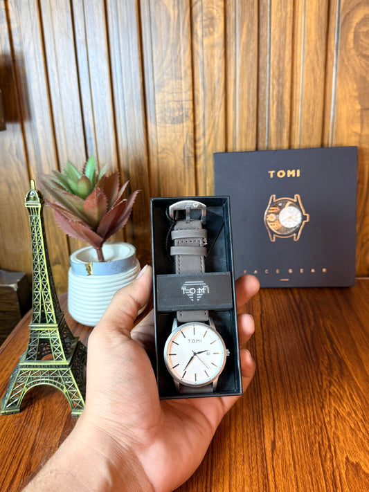 TOMI Minimalist Quartz Wrist Watch – Simple, Fashionable & Creative Design for Men