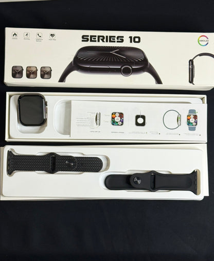 Premium Smart Watch Series 10 – Full Screen HD | Apple logo | Bluetooth Calling | Fitness & Health Tracker