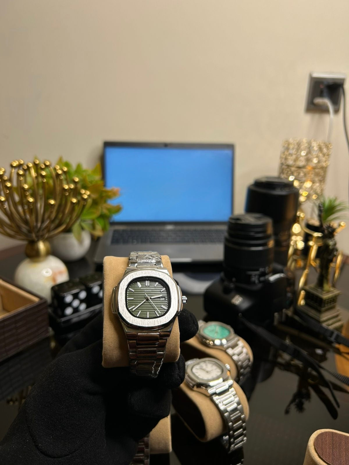 Patek Philippe Nautilus Inspired Watch – Silver Stainless Steel | Luxury Men’s Timepiece