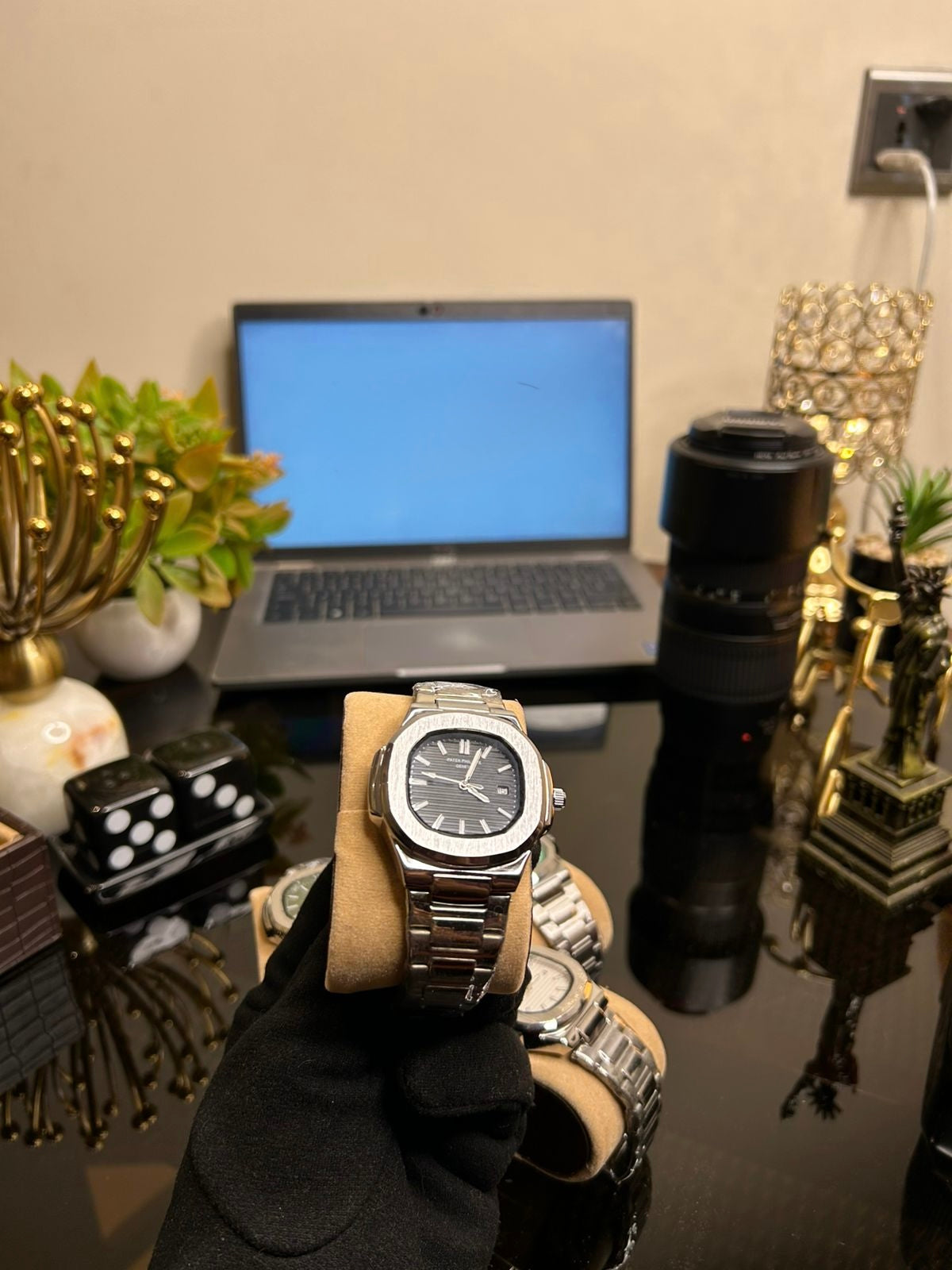 Patek Philippe Nautilus Inspired Watch – Silver Stainless Steel | Luxury Men’s Timepiece