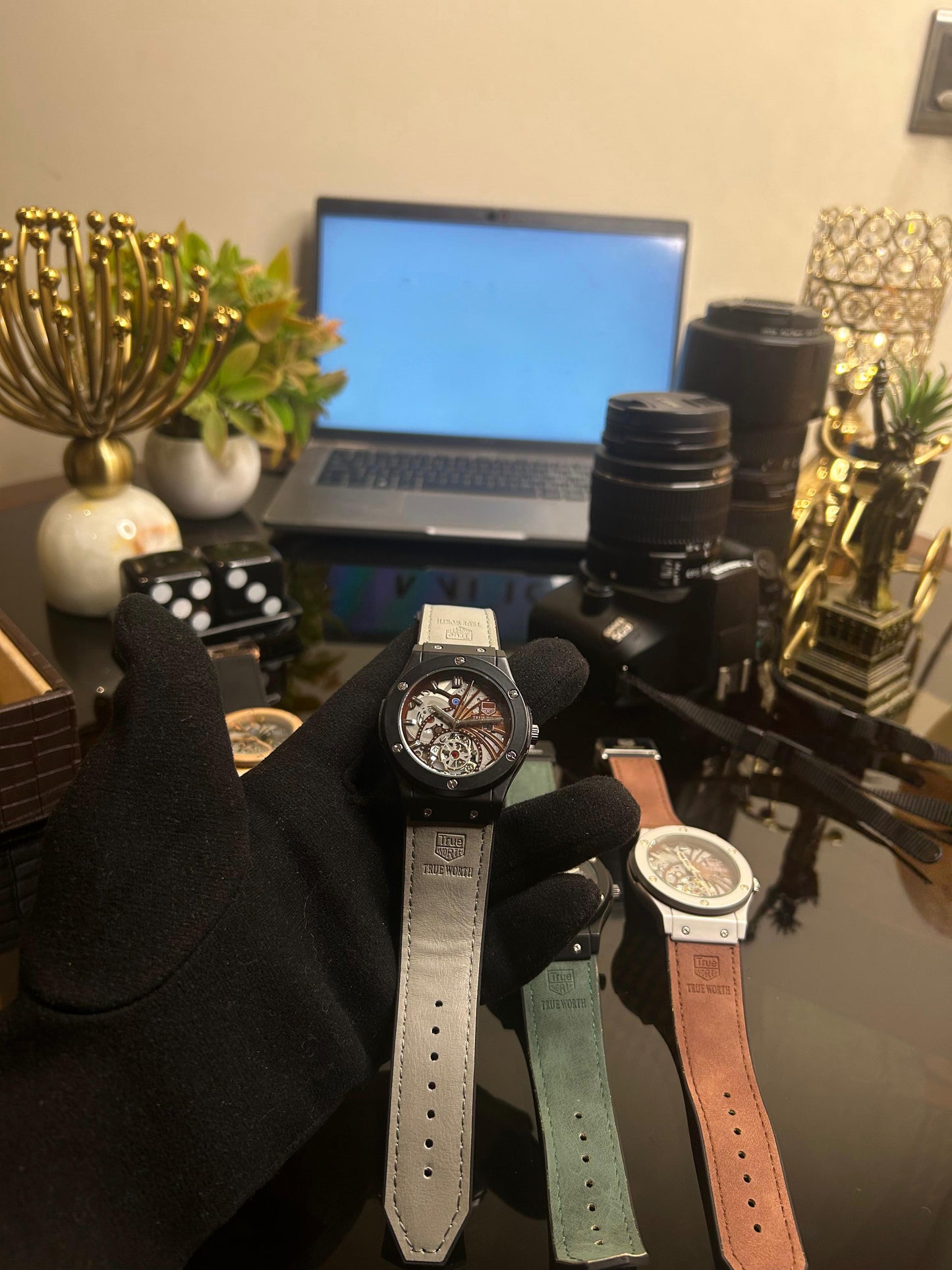 TRUE WORTH Skeleton Quartz Watch – Luxury Edition