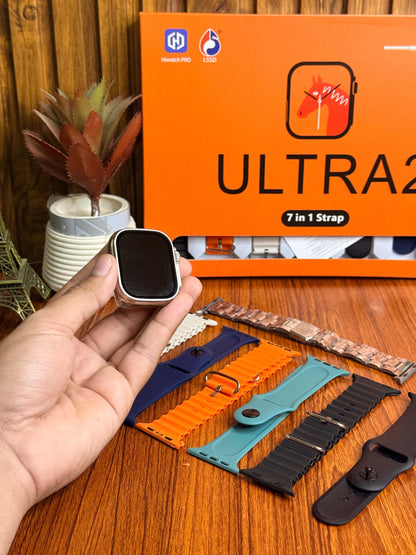 Hiwatch Pro Ultra 2 Smartwatch – 7-in-1 Strap Combo | AMOLED Display, Fitness Tracking, Wireless Charging