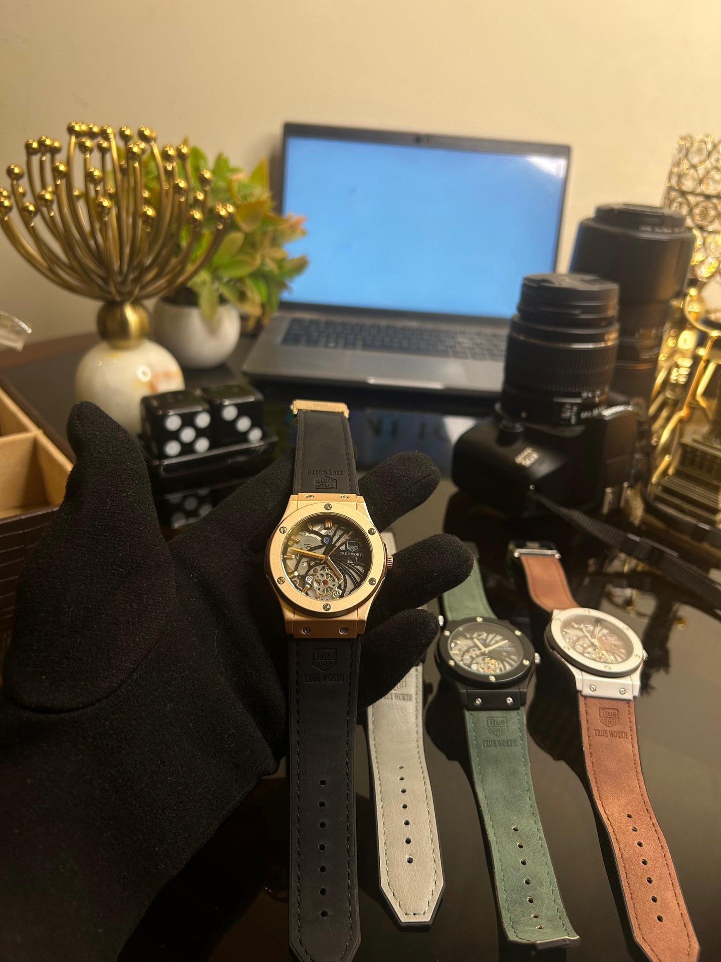 TRUE WORTH Skeleton Quartz Watch – Luxury Edition