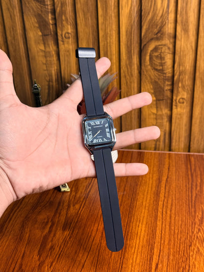 Old money Square Roman Dial Quartz Watch – Silicon Strap | LIVERPOOL POINT