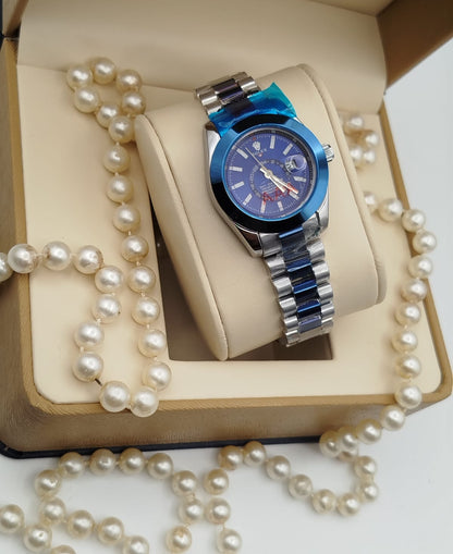 Luxury Ladies Quartz Watch – Stainless Steel Bracelet | Elegant Gift Box | Premium Fashion Timepiece